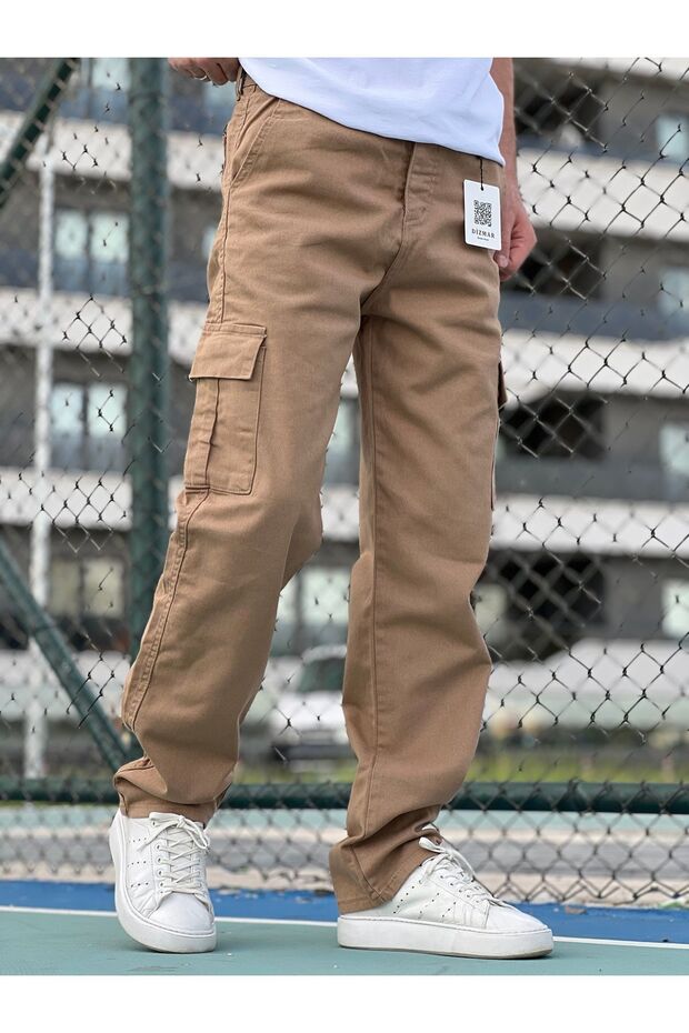 CARGO POCKET COMFORT FIT MEN'S BAGGY TROUSERS
