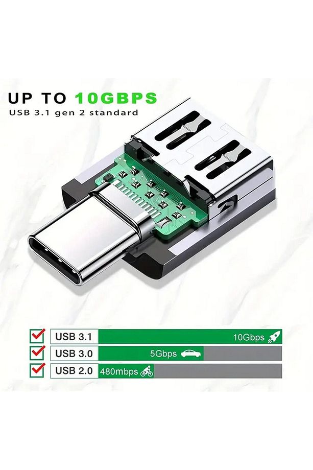 Tüm Type-c Olan Cihazlara Uyumlu Type-c To Usb 3.0 Veri Aktarımı Macbook Flash Bellek Mouse Çevirici - 4