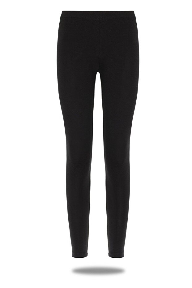 Children's Modal Long Length Medium High Waist Thin Black Lycra Tights-8011