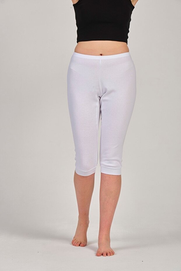 Women's Cotton Ribbed Classic Knee Length Bottom -3931