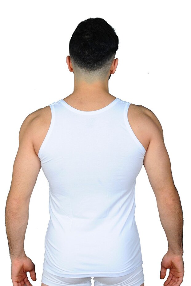 Men's White Modal Elastane Undershirt, Pack of 6