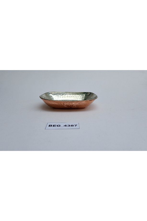 Kahvaltı -meze Için Kalın Bakır 15x10 Cm Dikdörtgen Tabak Beg_4387 - 1
