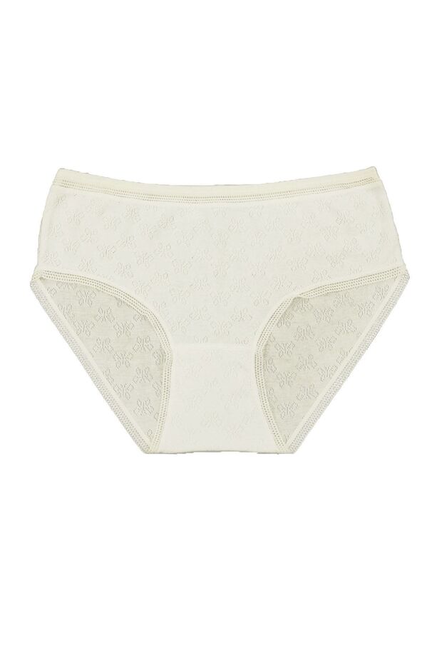 Women's Cotton Transfer Ribana Bato High Waist Lace Slip Panties -3003