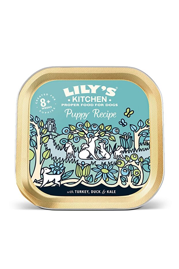 Puppy Recipe Wet Food with Turkey, Duck & Kale, (8+ Weeks), 150g