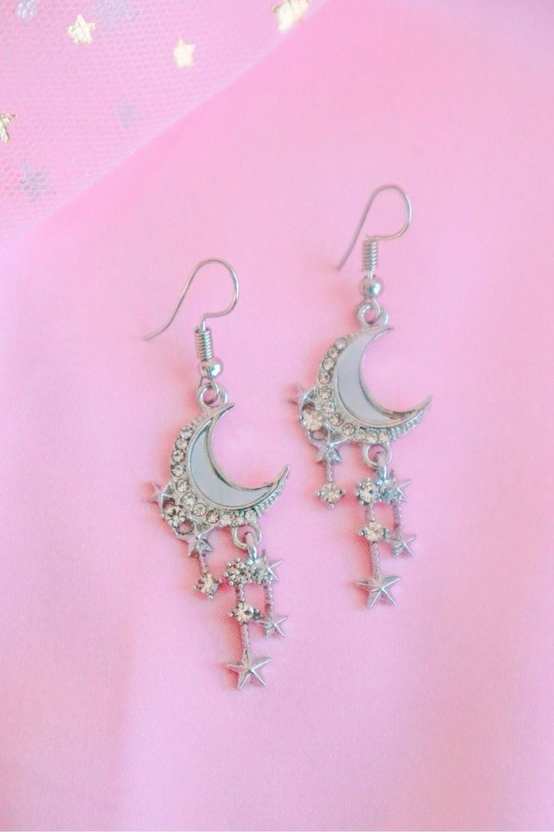 Dangle Star Moon Imported Earrings