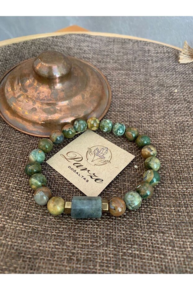Rhyolite And Labradorite Bracelet