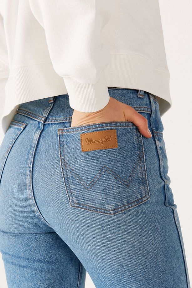 Regular Fit Normal Kesim Yüksek Bel Açık Mavi Esnek Wild West Jean Kot Pantolon - 6