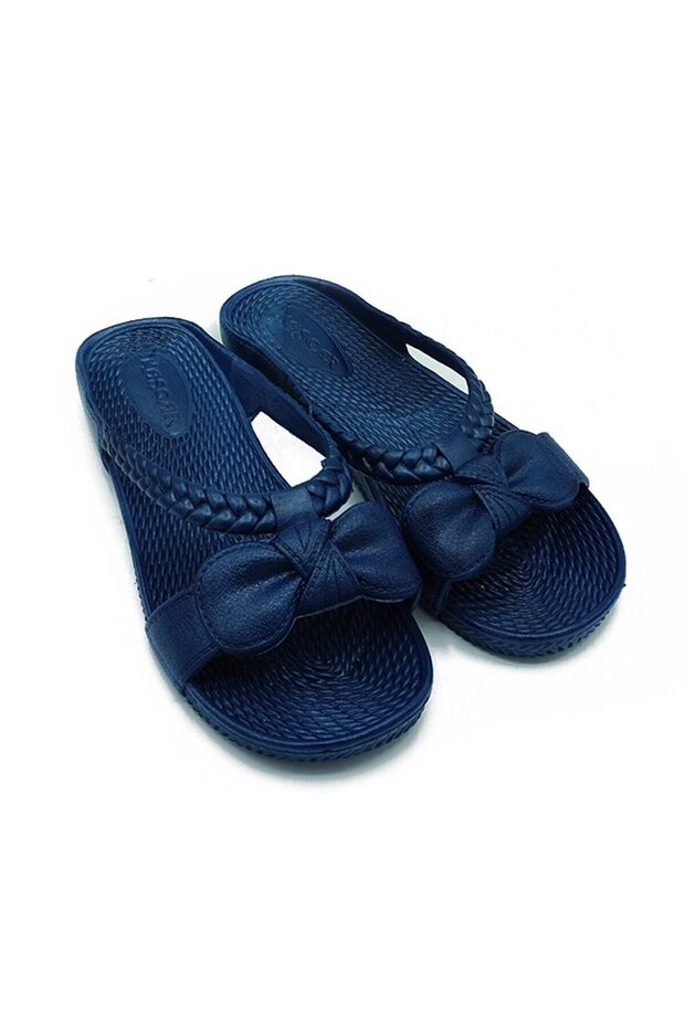 Women's Non-Slip Sole-bathroom-balcony-beach-street Slippers Navy Blue