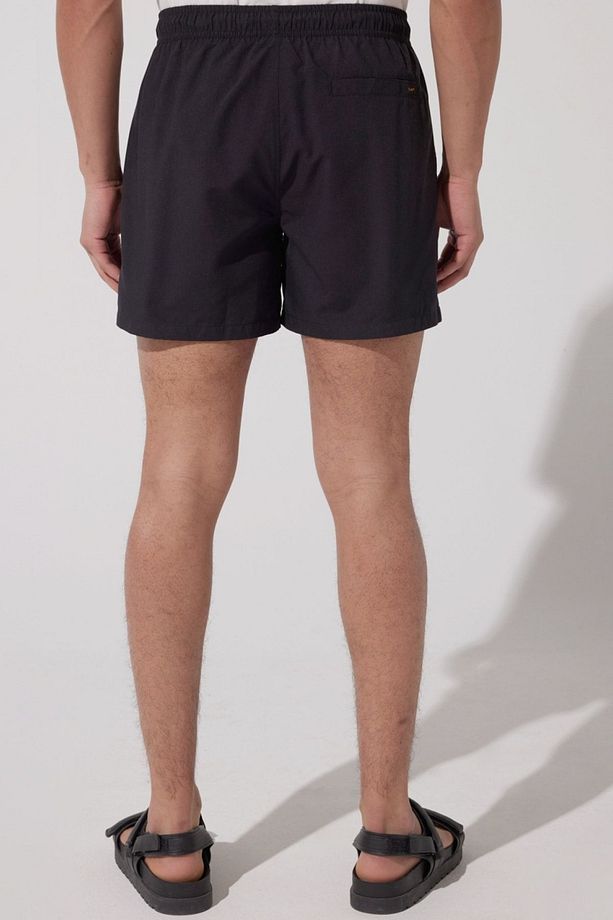 Regular Fit Siyah Erkek Deniz Şortu - 5