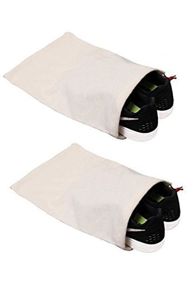 10 Adet Ayakkabı Torbası 30x45 Cm Bavul Içi Ayakkabı Saklama Torbası Hambez Kumaş - 3