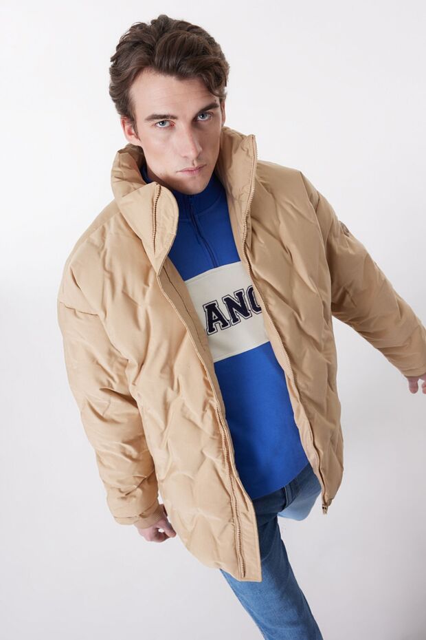 سترة منتفخة مبطنة بقصة عادية - 2