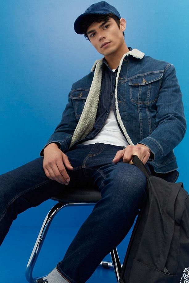 Regular Fit Normal Kesim Mavi Sherpa Jean Kot Ceket - 5