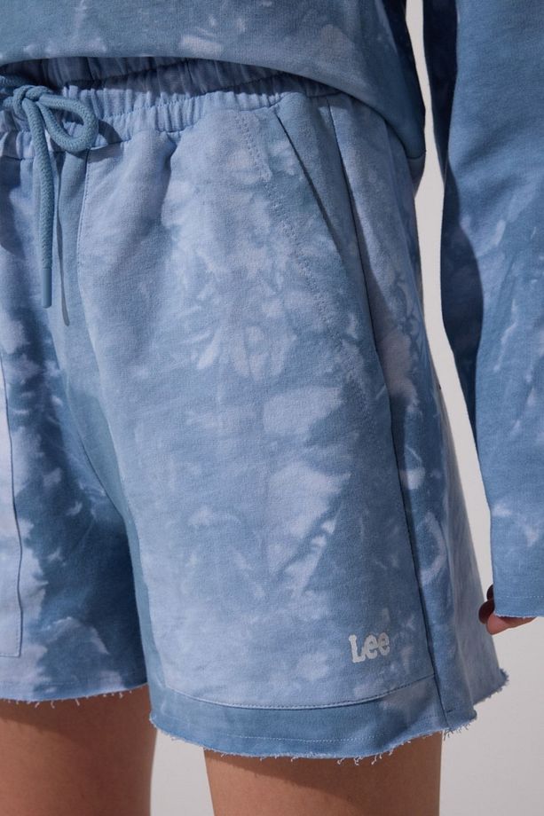 Regular Fit Normal Kesim %100 Pamuk Lastikli Bel Desenli Sweat Şort - 4