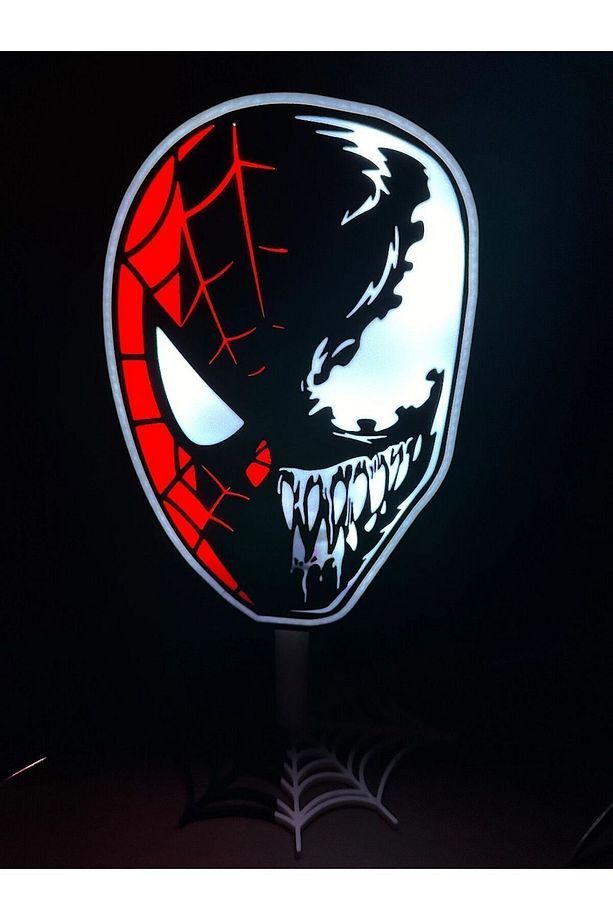 Spiderman Venom Led Işıklı Masa Lambası Ve Gece Lambası - 2