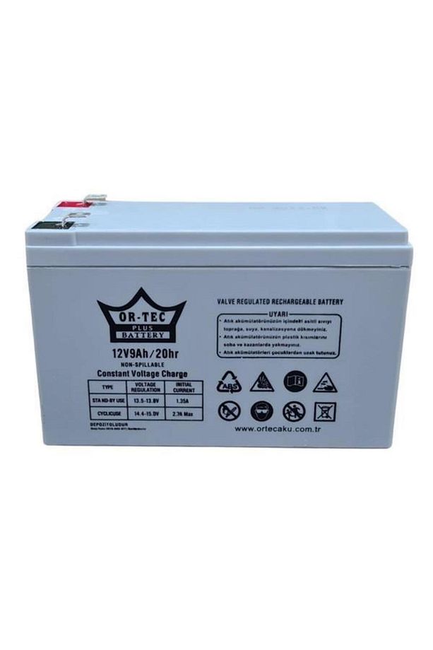 12V 9AH Bakımsız UPS Aküsü - Ortec 12V 1A Akü Şarj Aletli Set - 2