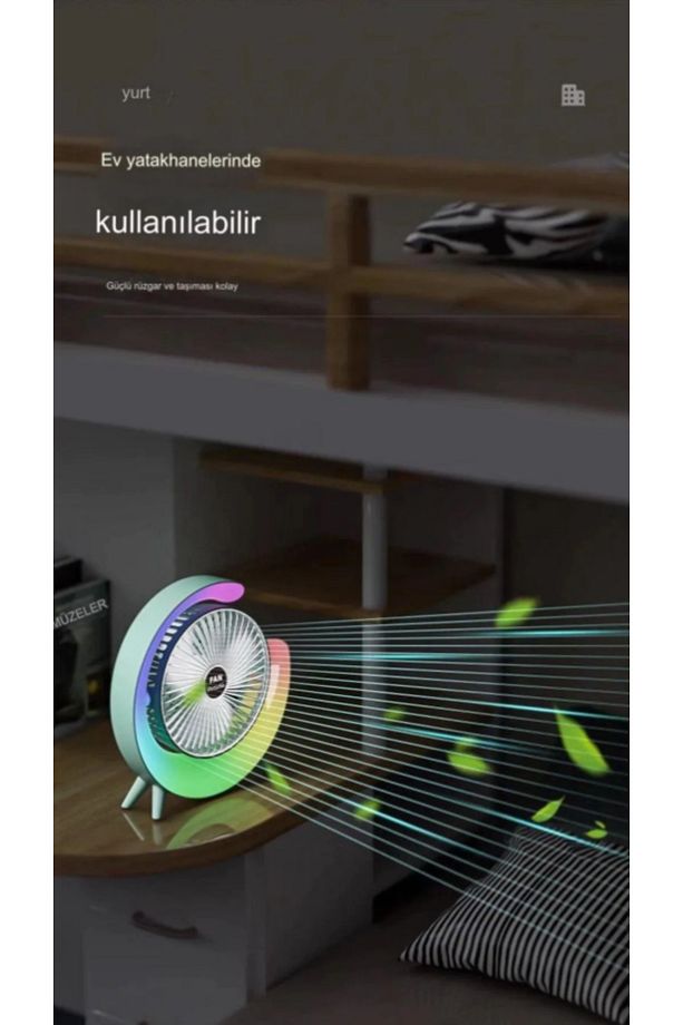 colorful desktop fan - 1