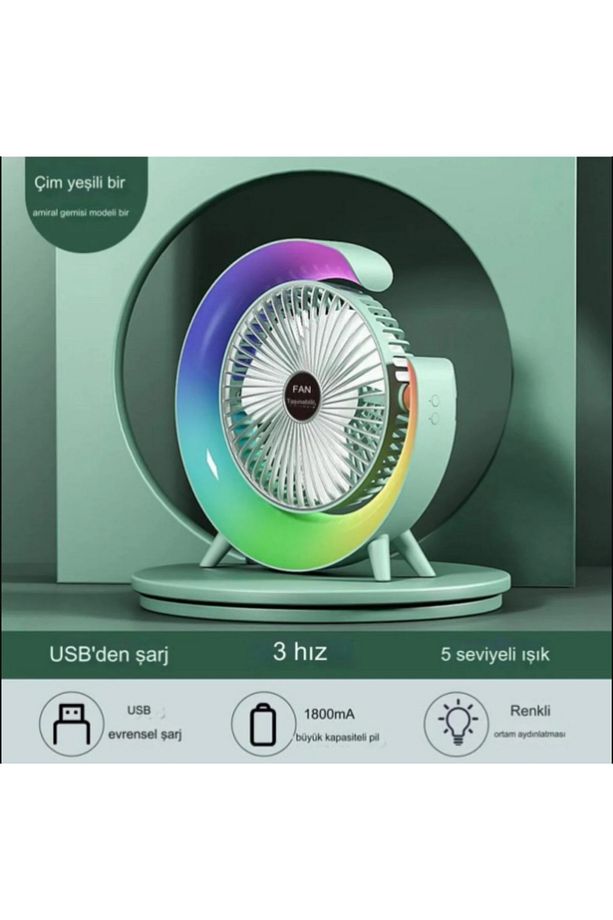 colorful desktop fan - 1