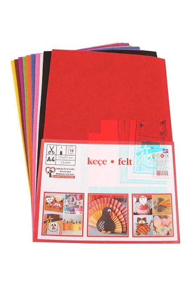 Yapışkanlı Keçe 20x30 Cm 2 Mm 10 Renk - 1