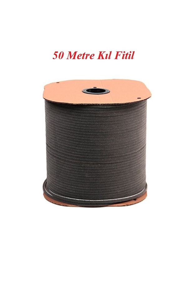 Sürme Sürgülü Sineklik ve Cam Balkon Kıl Fitil 50 Metre ( Taban 6,7 x Yükseklik 7 mm ) - 1