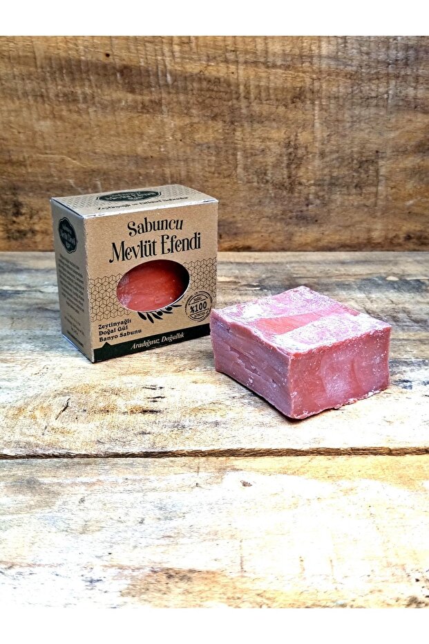 Natural Rose Bath Soap with Pure Olive Oil 100 gr (1 PC)