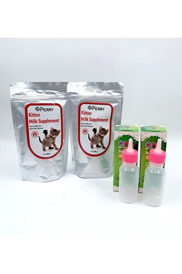 Yavru Kedi Süt Tozu 2 adet + 60ml Biberon 2 adet - 1