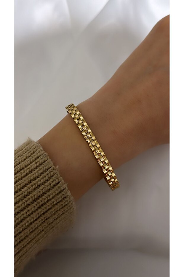 - RLX Model Çelik Kelepçe Bileklik - 4