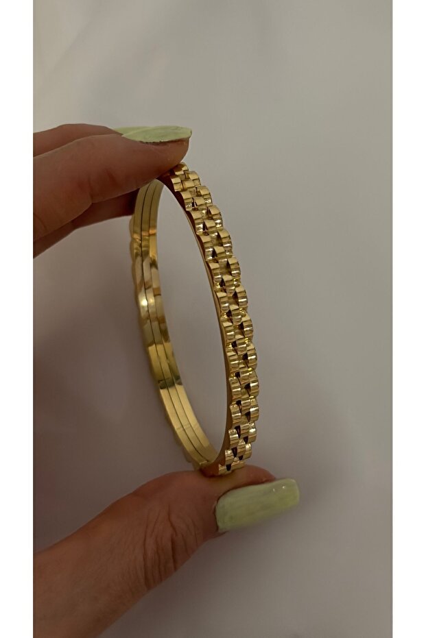 - RLX Model Çelik Kelepçe Bileklik - 2