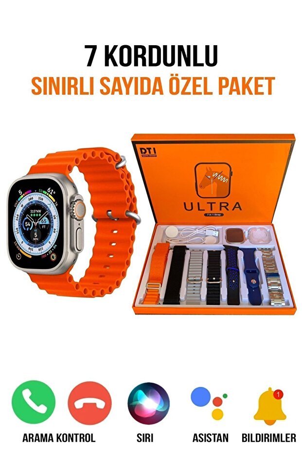 WT WATCH 8 ULTRA 49MM AMAX 7 KORDONLU IOS VE ANDRIOD UYUMLU