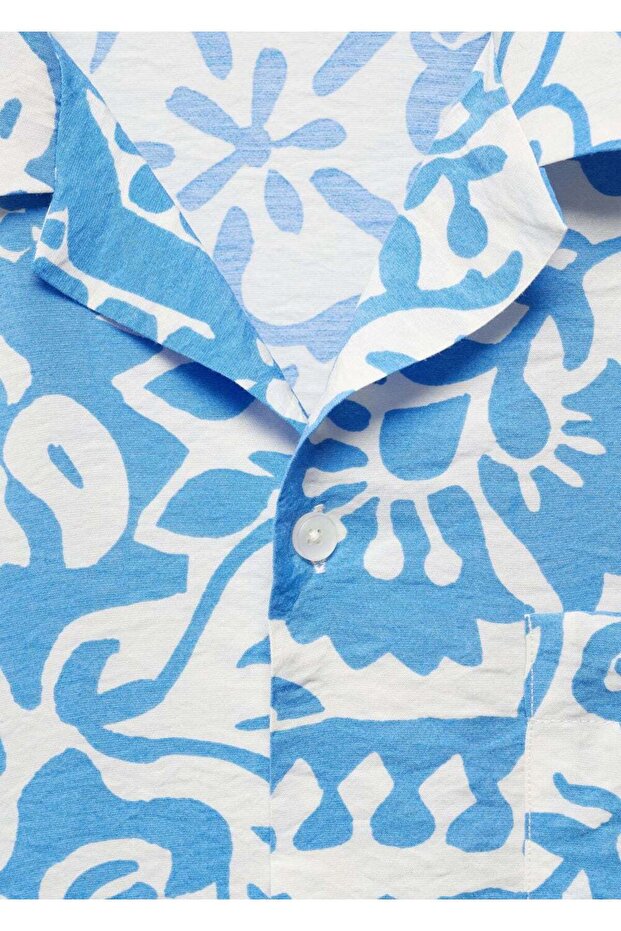 Patterned Draped Regular Fit Shirt - 6