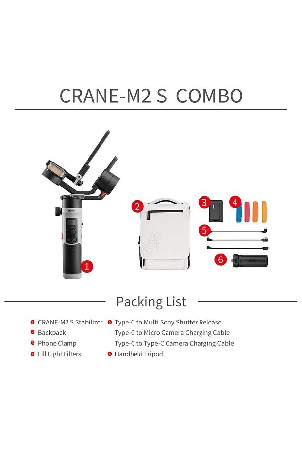 Crane M2s Combo Gimbal Camera Stabilizer - 5