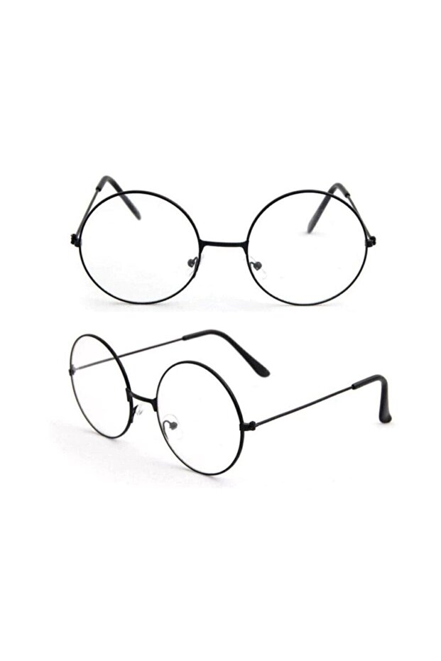 Unisex Black Harry Potter Anti Blue Ray Retro Metal Frame Clear Lens Glasses