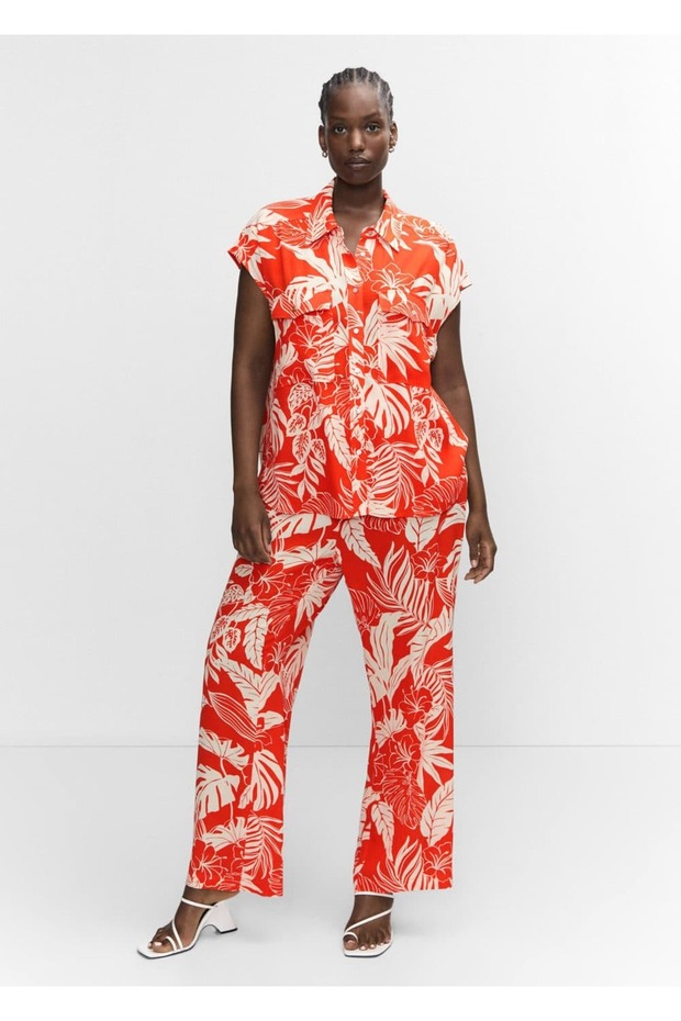 Oversize dökümlü gömlek - 5