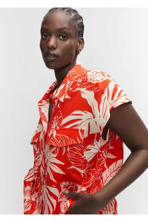 Oversize dökümlü gömlek - 7