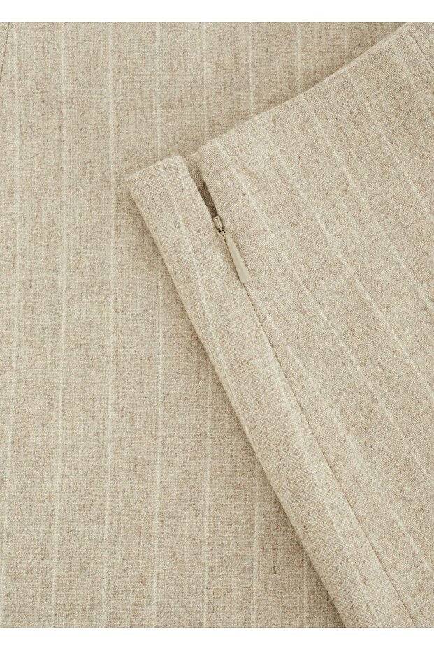 Schmaler gestreifter Wollrock - 5