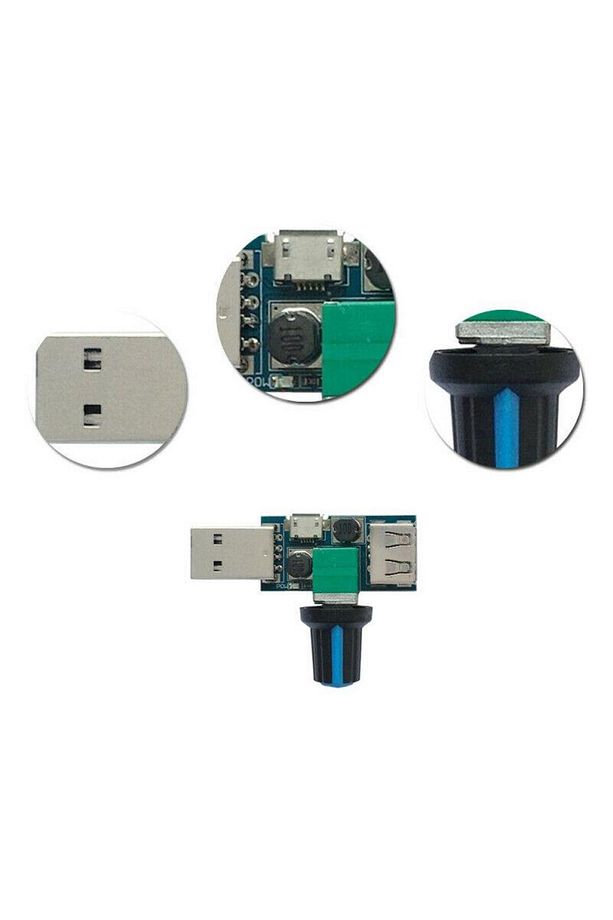 Dc 5V-12V 5W USB - Micro USB Fan Hız Kontrol Modülü - Ayarlanabilir USB Voltaj Regülatörü - 5