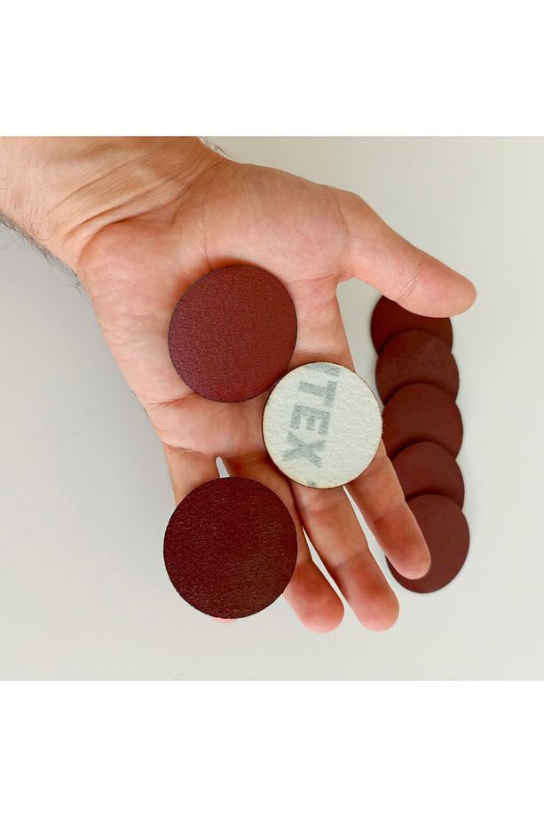 50MM 50 ADET 100 KUM Mini Gravür Makineleri Silindir Cırt Disk Zımpara, Flap Disk  Kaliteli Zımpara - 2
