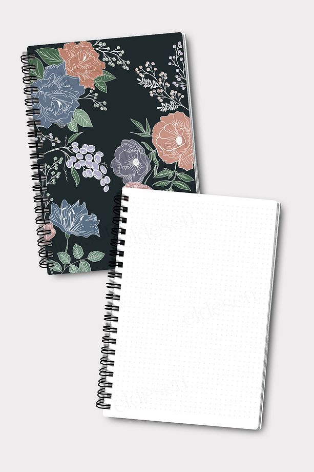 Spiralli Noktalı Okul Defter Seti, A5 Boyutunda 50 Yaprak 100 Sayfa 4'lü Set, Noktalı Defter Seti - 6