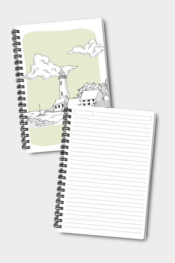 Kareli ve Çizgili Defter Seti, A5 Boyutunda 50 Yaprak 100 Sayfa 2'li Set - 4