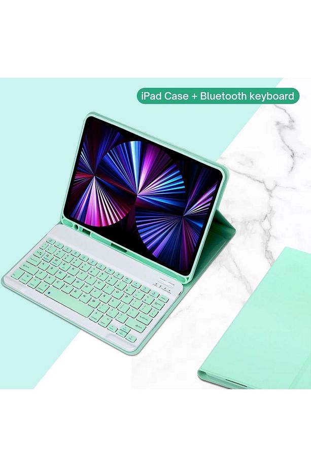 Samsung Galaxy Tab A9 Plus Sm-x210 11 Inç Tablet Uyumlu Bluetooth Klavyeli Kılıf (TÜRKÇE KLAVYE) - 5