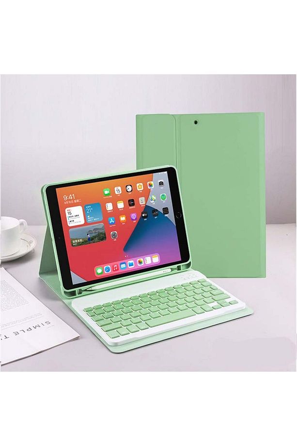Samsung Galaxy Tab A9 Plus Sm-x210 11 Inç Tablet Uyumlu Bluetooth Klavyeli Kılıf (TÜRKÇE KLAVYE) - 1