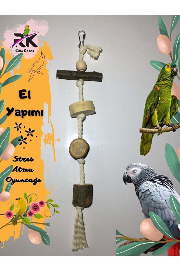 Ahşap Papağan Oyuncağı - 1