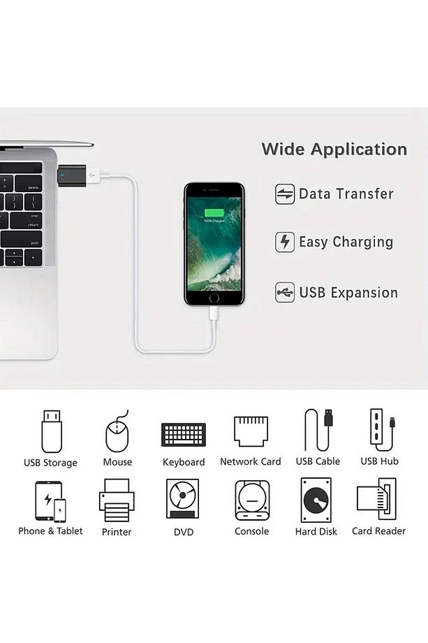 Tüm Type-c Olan Cihazlara Uyumlu Type-c To Usb 3.0 Veri Aktarımı Macbook Flash Bellek Mouse Çevirici - 6