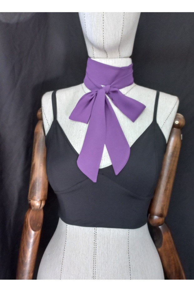 Luda Multi-Functional Chiffon Scarf Scarf Neck Tie 150*3 Lilac