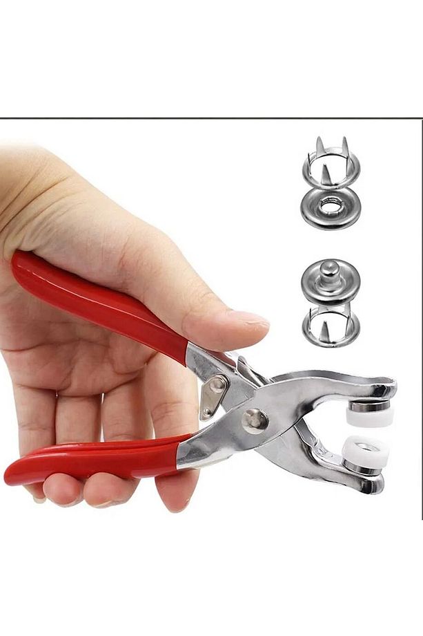 9.5 Mm Çıt Çıt Takma Çakım Makinesi Ve 100 Adet Çıtçıt Takım Set-saklama Kutusu - 5