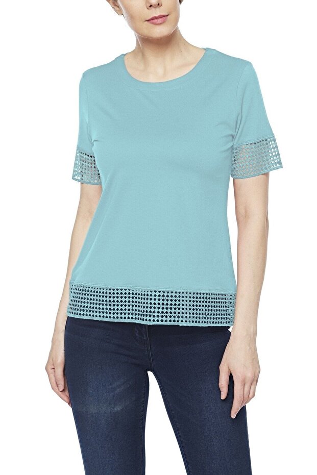Women's Cotton Modal Short Sleeve Top Comfrot Fit Ruched T-shirt -2412