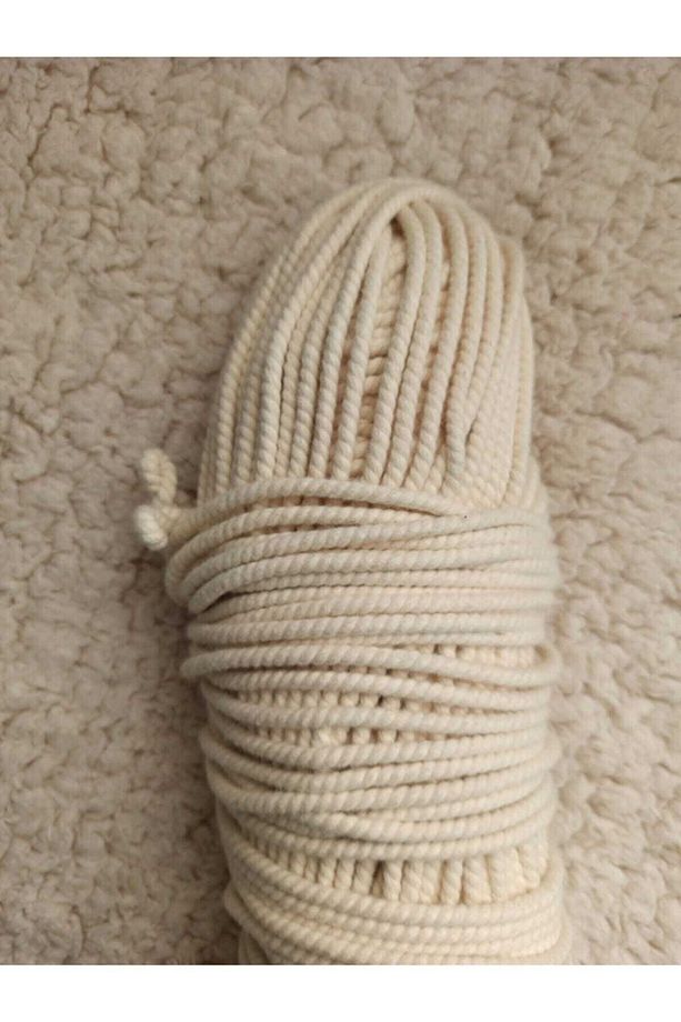 4 Mm Makrome Salıncak Ipi Ekru (a Kalite) 1 Çile (1,5 Kg) - 2