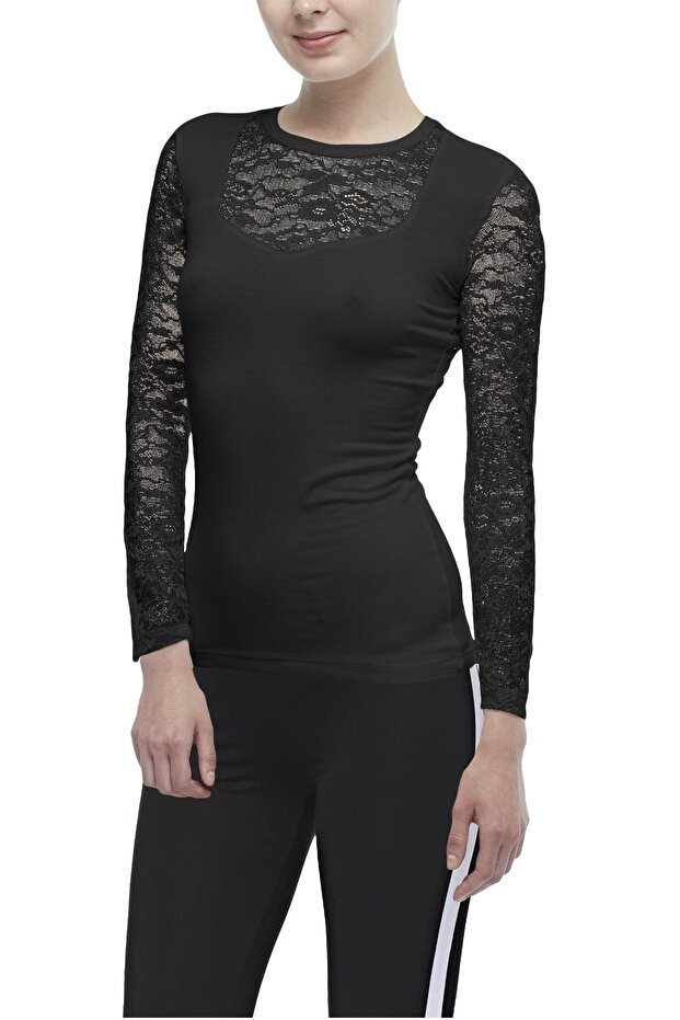 Women's Modal Lace Long Sleeve Top -2231