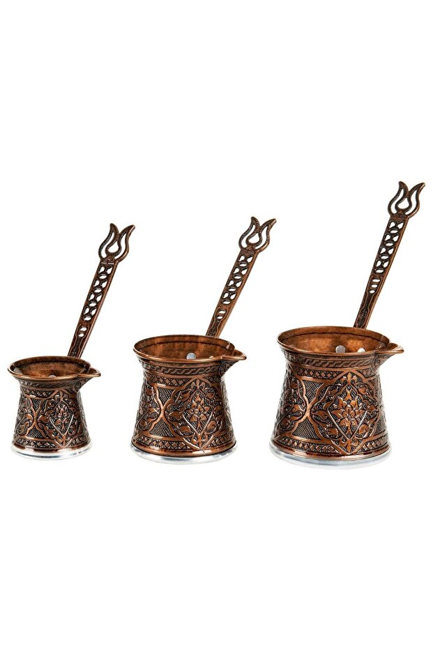 Coffee Pot Set - Triple Zamak - Antique Copper