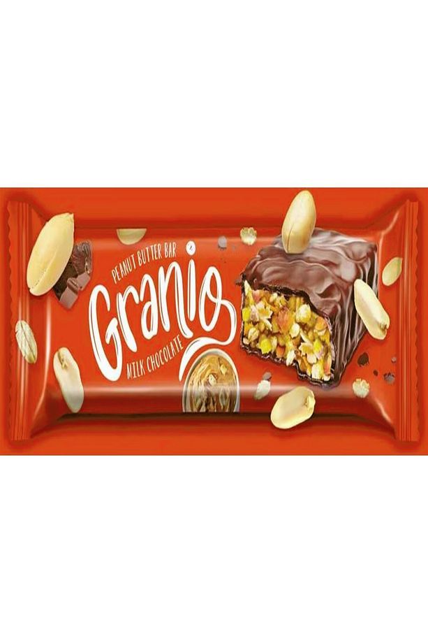 Fıstıklı ve Fıstık Ezmeli Sütlü Çikolata Kaplamalı Bar 40 gr X 24 Adet - 1