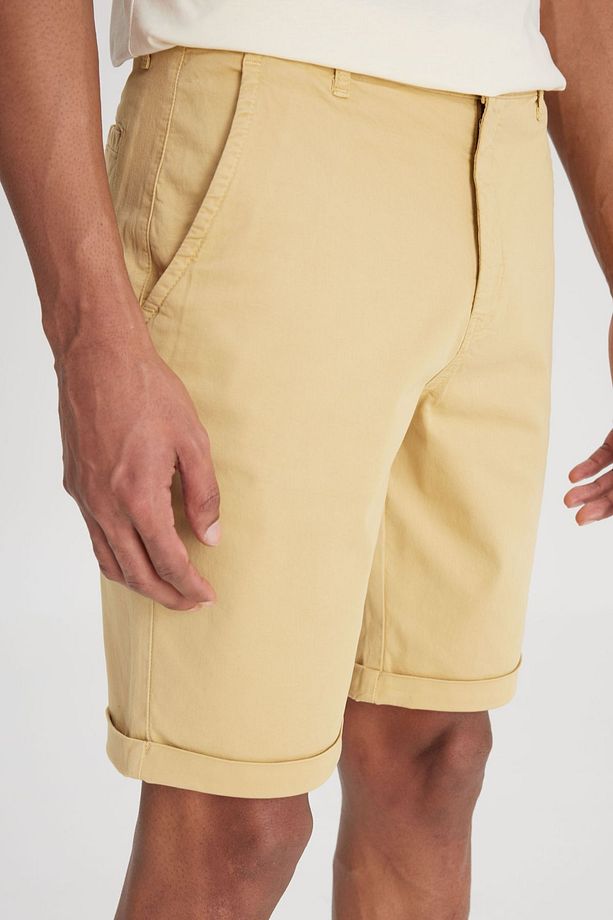 Regular Fit Normal Kesim Normal Bel Camel Şort - 3